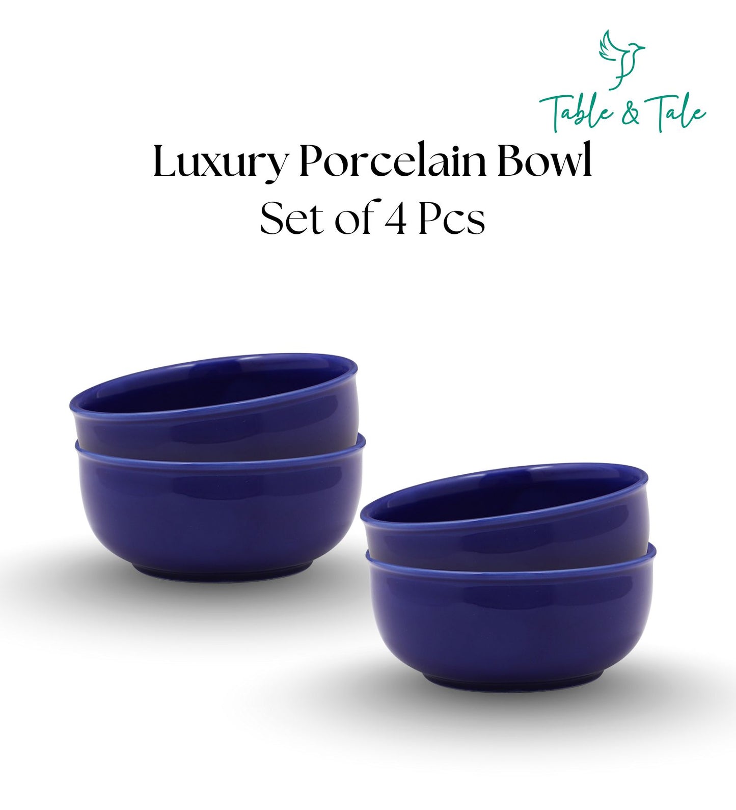 Table & Tale Fine Porcelain Bowl | Cobalt Blue