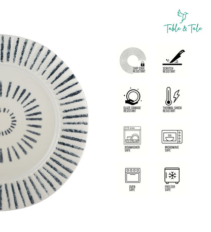 Table & Tale Porcelain Dinner Plates | Heritage Blue