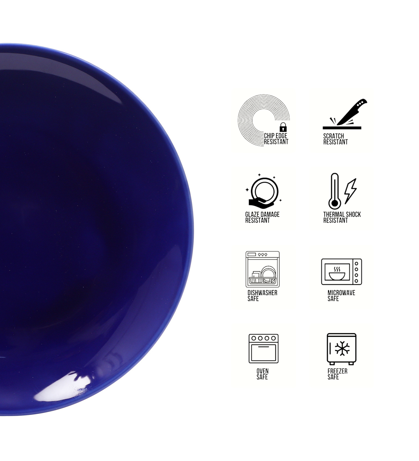 Table & Tale Premium Porcelain Salad Plate | Cobalt Blue