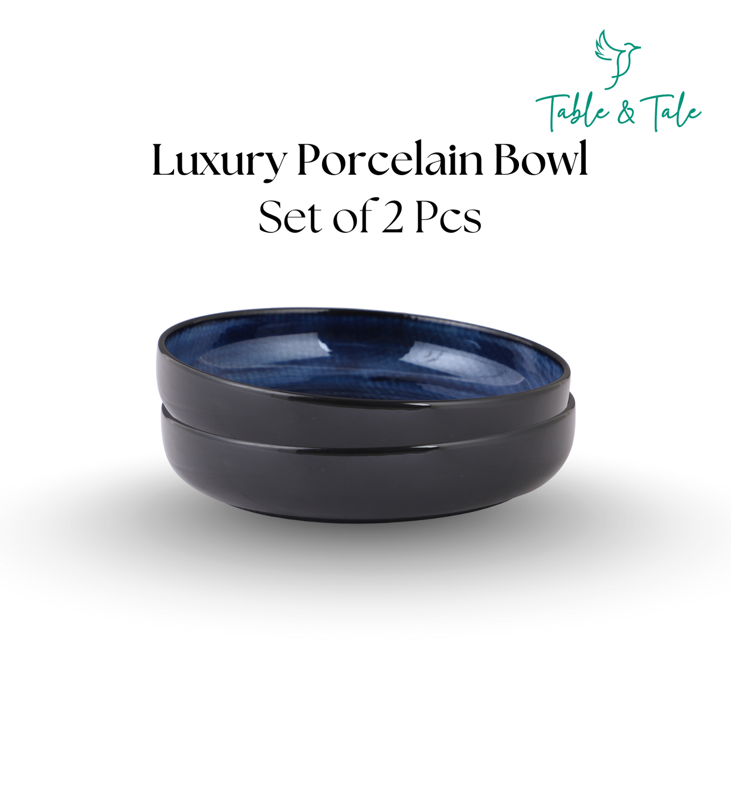 Table & Tale Premium Porcelain Bowl | Midnight Blue