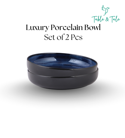 Table & Tale Premium Porcelain Bowl | Midnight Blue