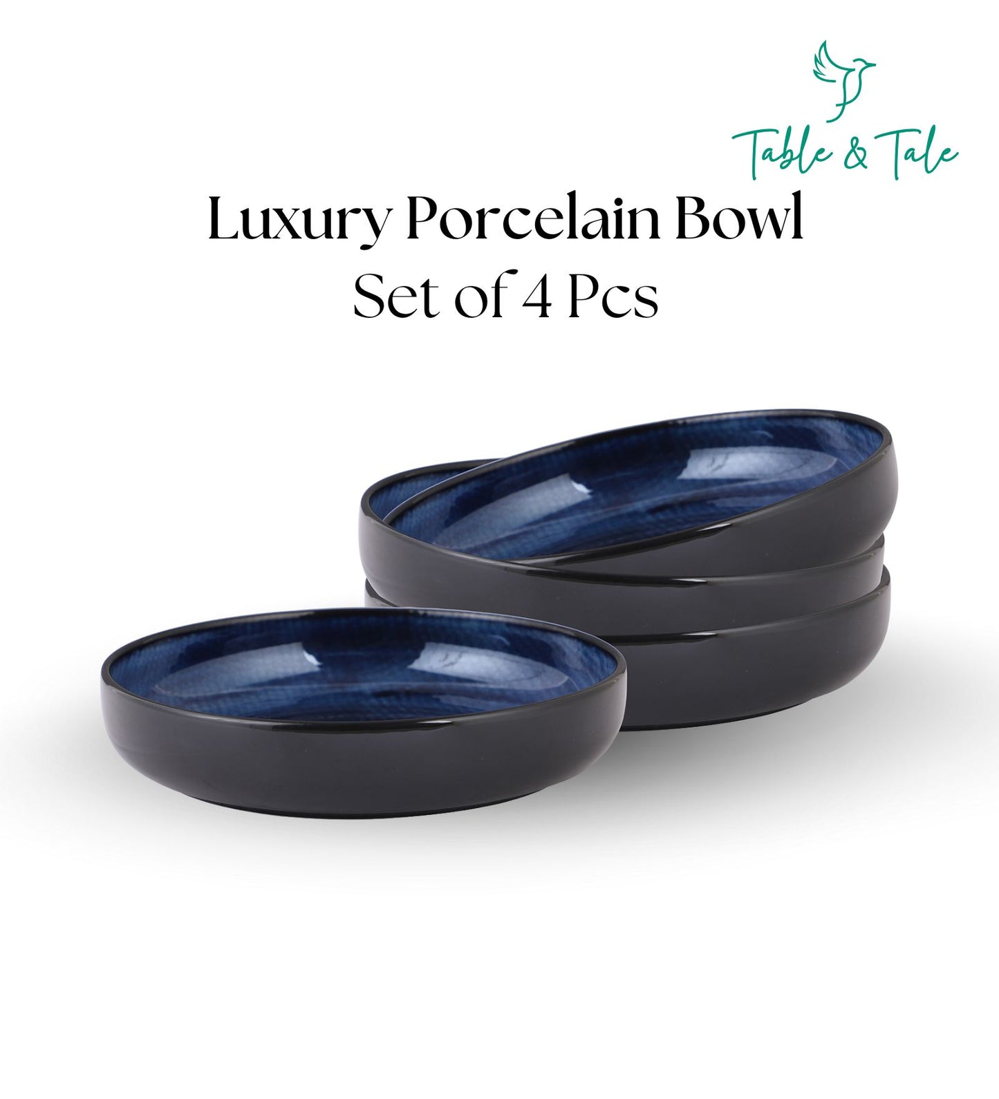 Table & Tale Premium Porcelain Bowl | Midnight Blue