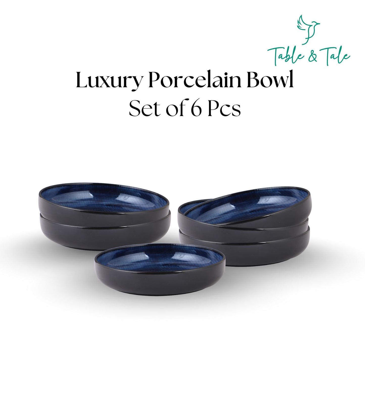 Table & Tale Premium Porcelain Bowl | Midnight Blue
