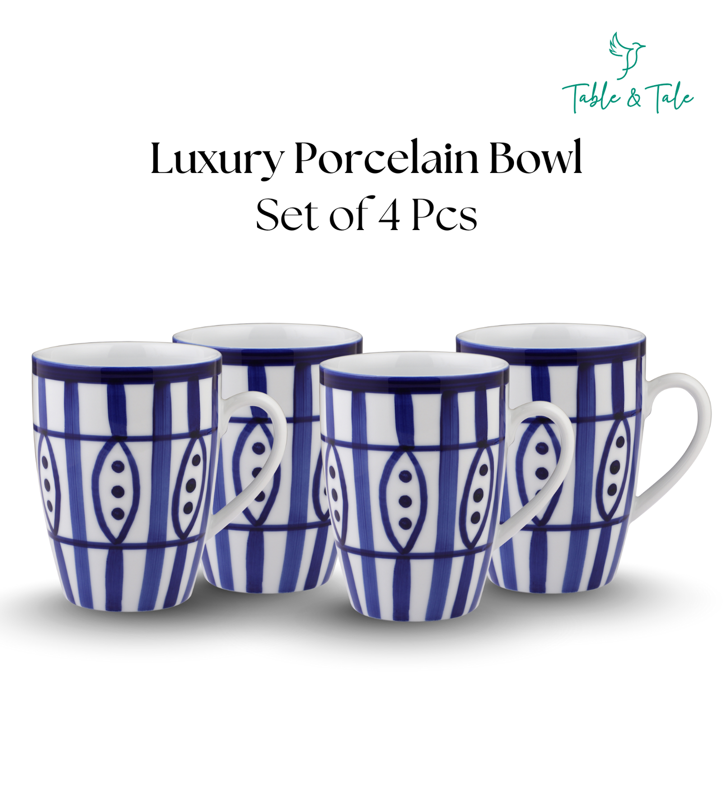 Table & Tale Premium Porcelain Mug | Heritage Blue