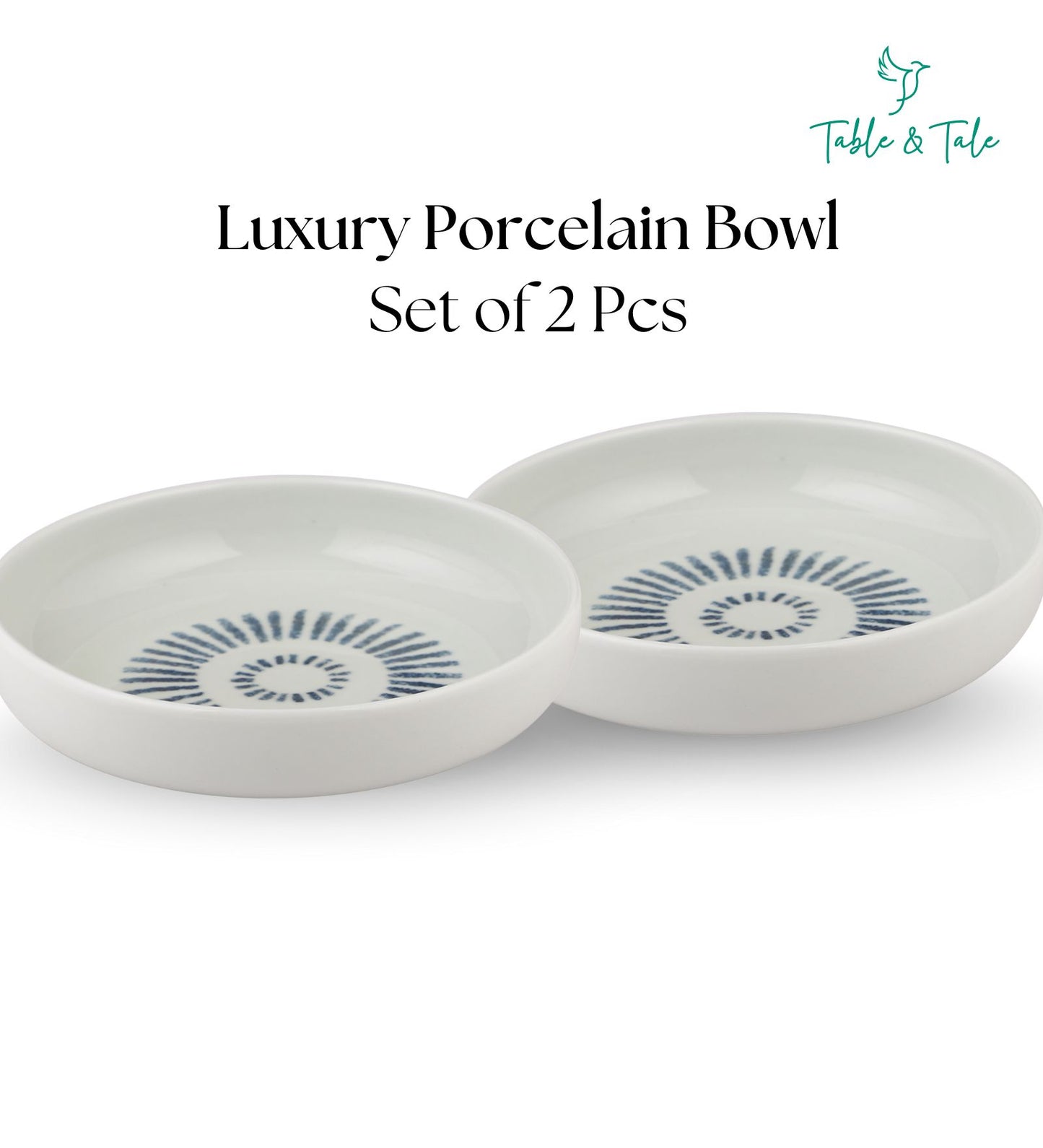 Table & Tale Fine Porcelain Bowl | Heritage Blue