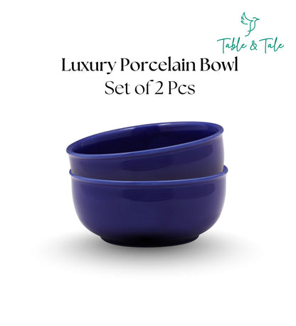 Table & Tale Fine Porcelain Bowl | Cobalt Blue