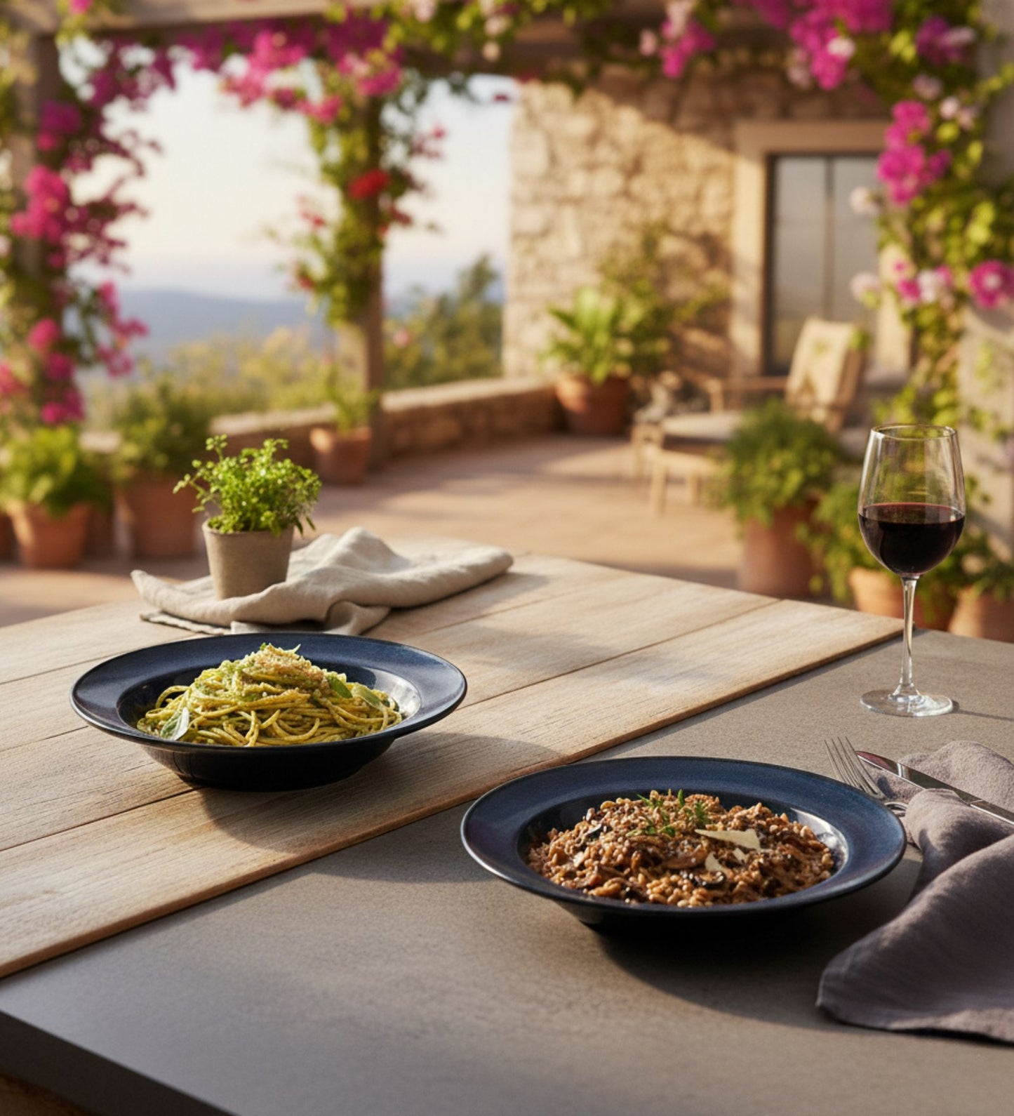 Table & Tale Premium Porcelain Deep Plate | Midnight Blue