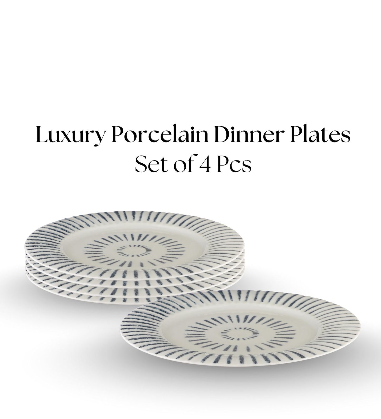 Table & Tale Porcelain Dinner Plates | Heritage Blue