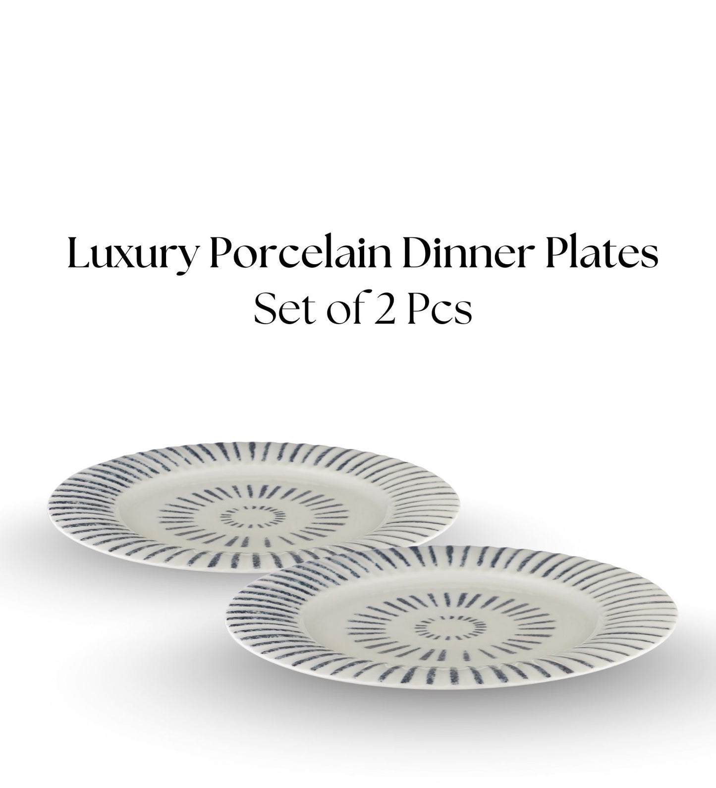 Table & Tale Porcelain Dinner Plates | Heritage Blue