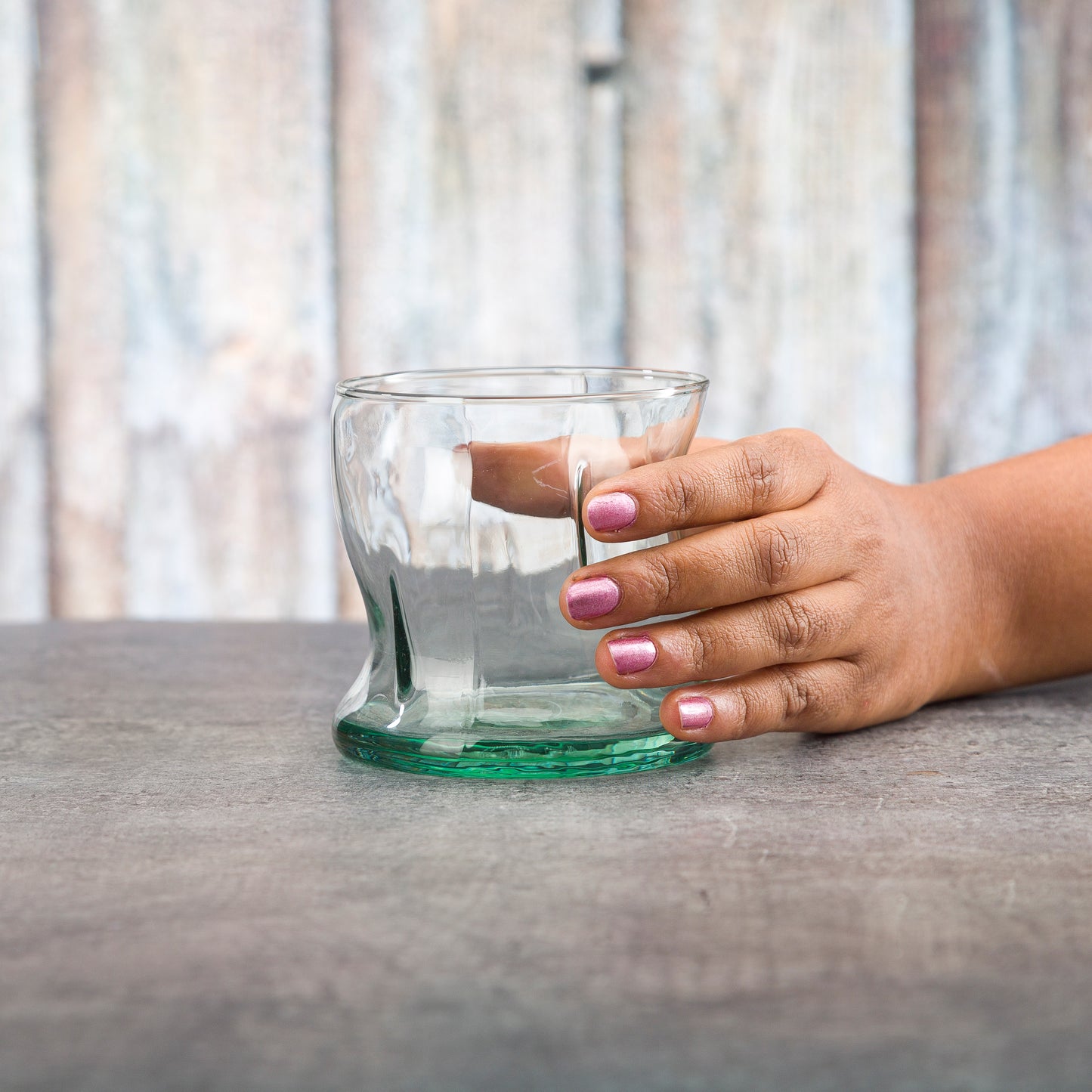Pasabahce Amorf Eco Friendly Green Glass, Transparent 340 ml in Set of 4 Pcs, Perfect fit for Whisky/Juice.