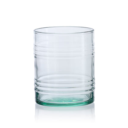 Pasabahce Tincan Eco Friendly Green Glass Transparent 280 ml in Set of 4 Pcs, Perfect fit for Water/Juice.