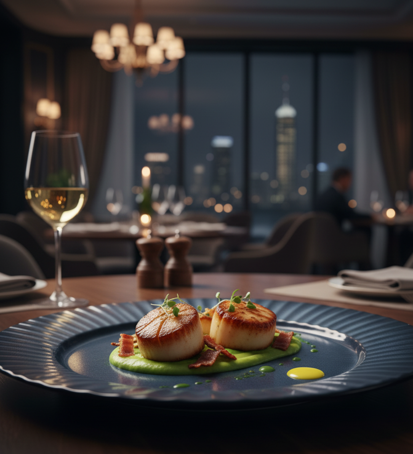 Table & Tale Luxury Porcelain Dinner Plates | Midnight Blue