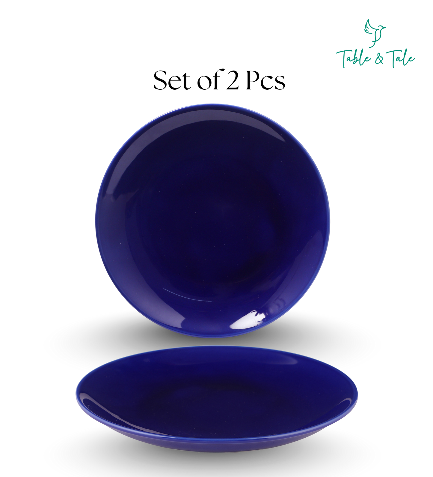 Table & Tale Premium Porcelain Salad Plate | Cobalt Blue
