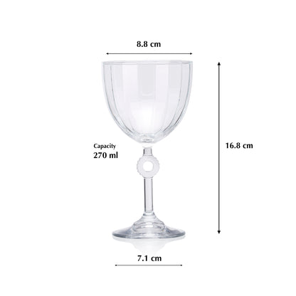 Pasabahce Amore Wine Glass Transparent 270 ml in Set of 2 Pcs