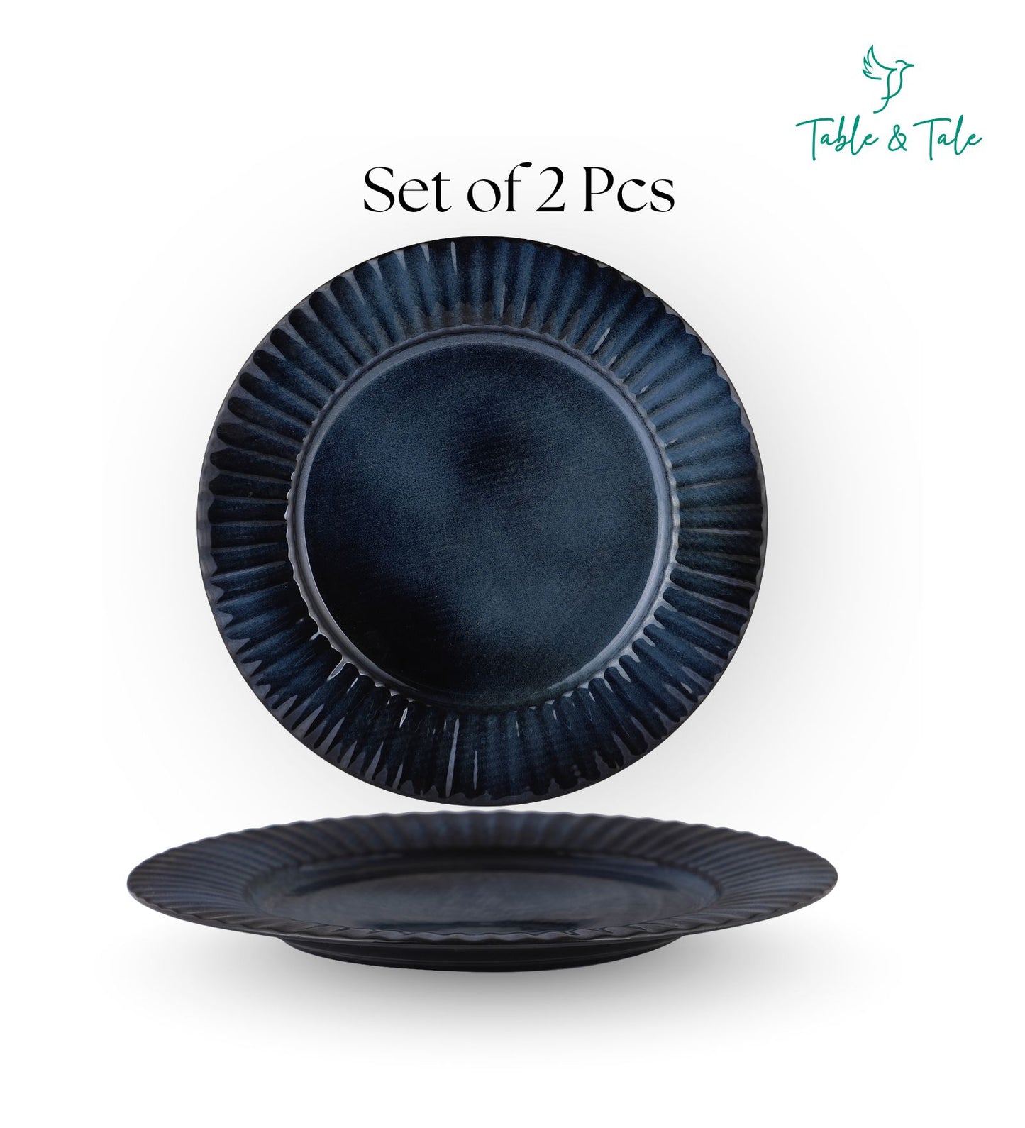 Table & Tale Luxury Porcelain Dinner Plates | Midnight Blue