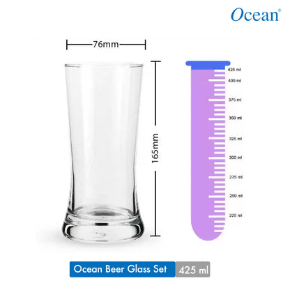 Ocean Tango Rock Glass Set, 425ml, Set of 6