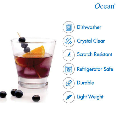 Ocean Studio Rock Tumbler Set, 345ml, Set of 6