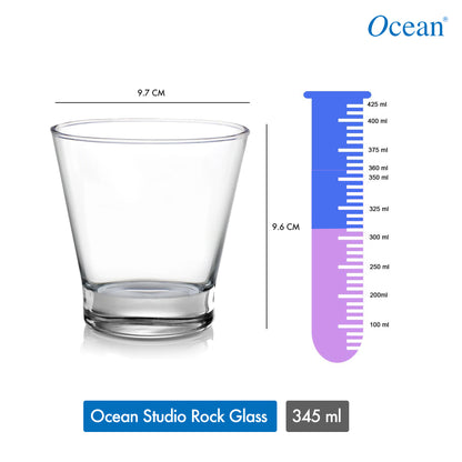 Ocean Studio Rock Tumbler Set, 345ml, Set of 6