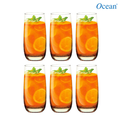 Ocean Ivory Hi Ball Glass  (370 ml, Glass, Clear) - Set of 6