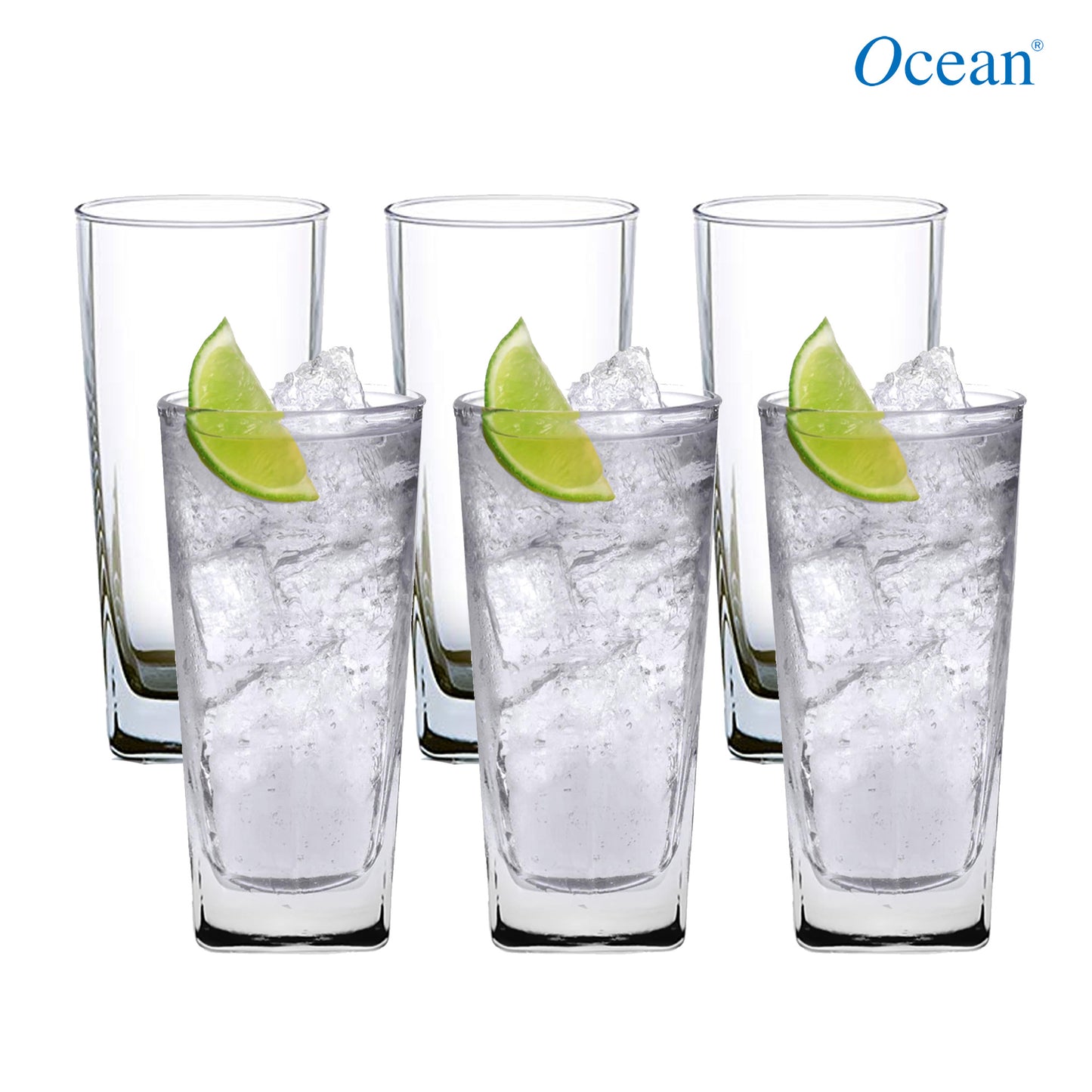 Ocean Tiara, Glassware Glass, Transparent, 270ml, Set of 6