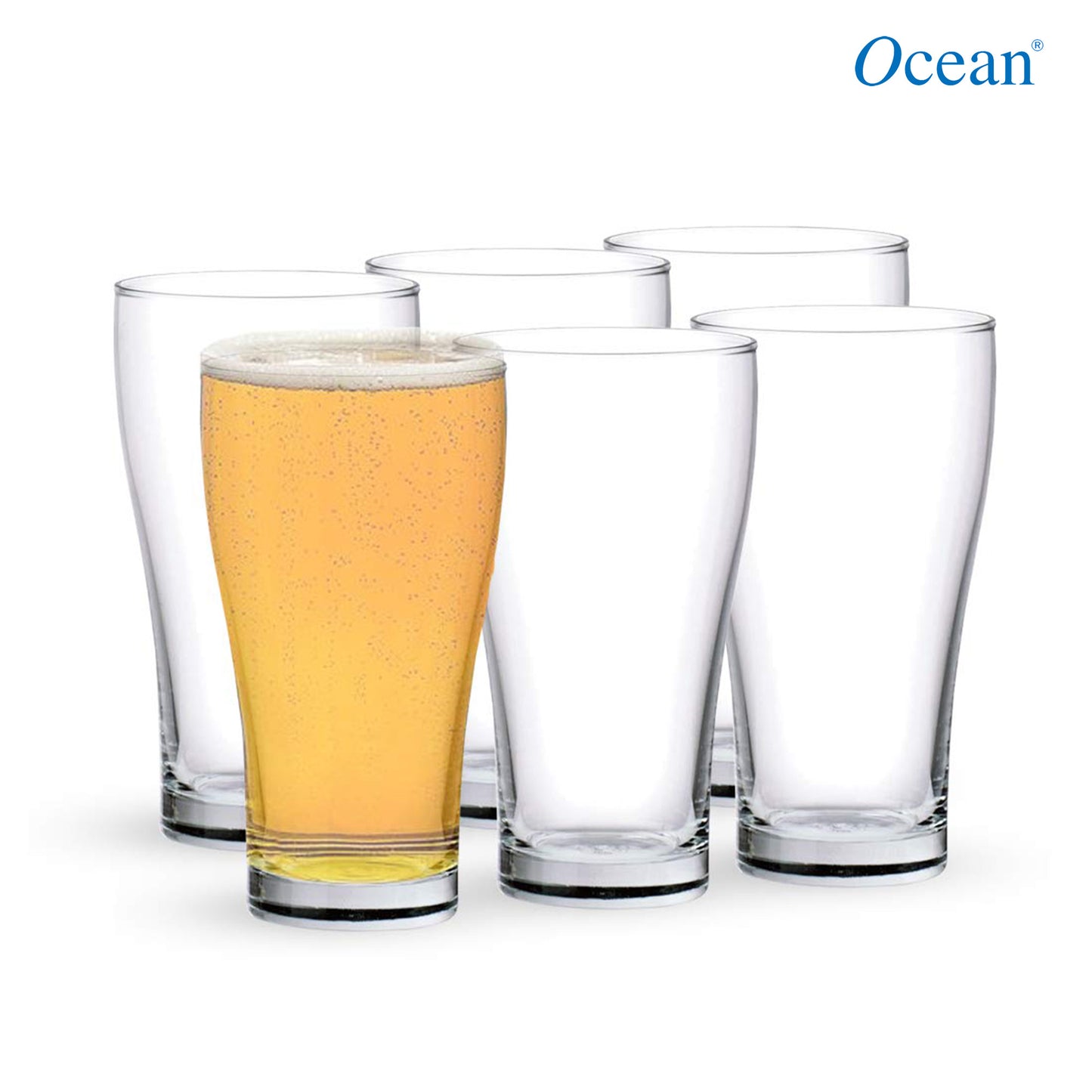 Ocean Conical Super Glass Set, 425ml, Set of 6