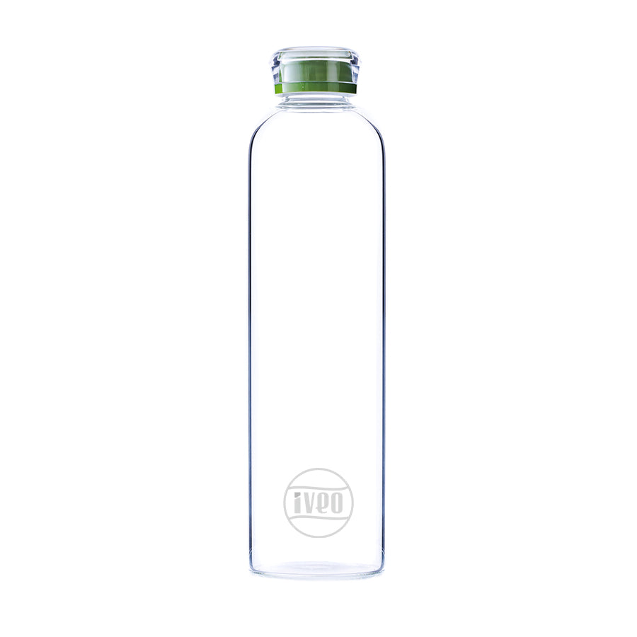 IVEO Aqua Glide 550ml Round Borosilicate Glass Bottle