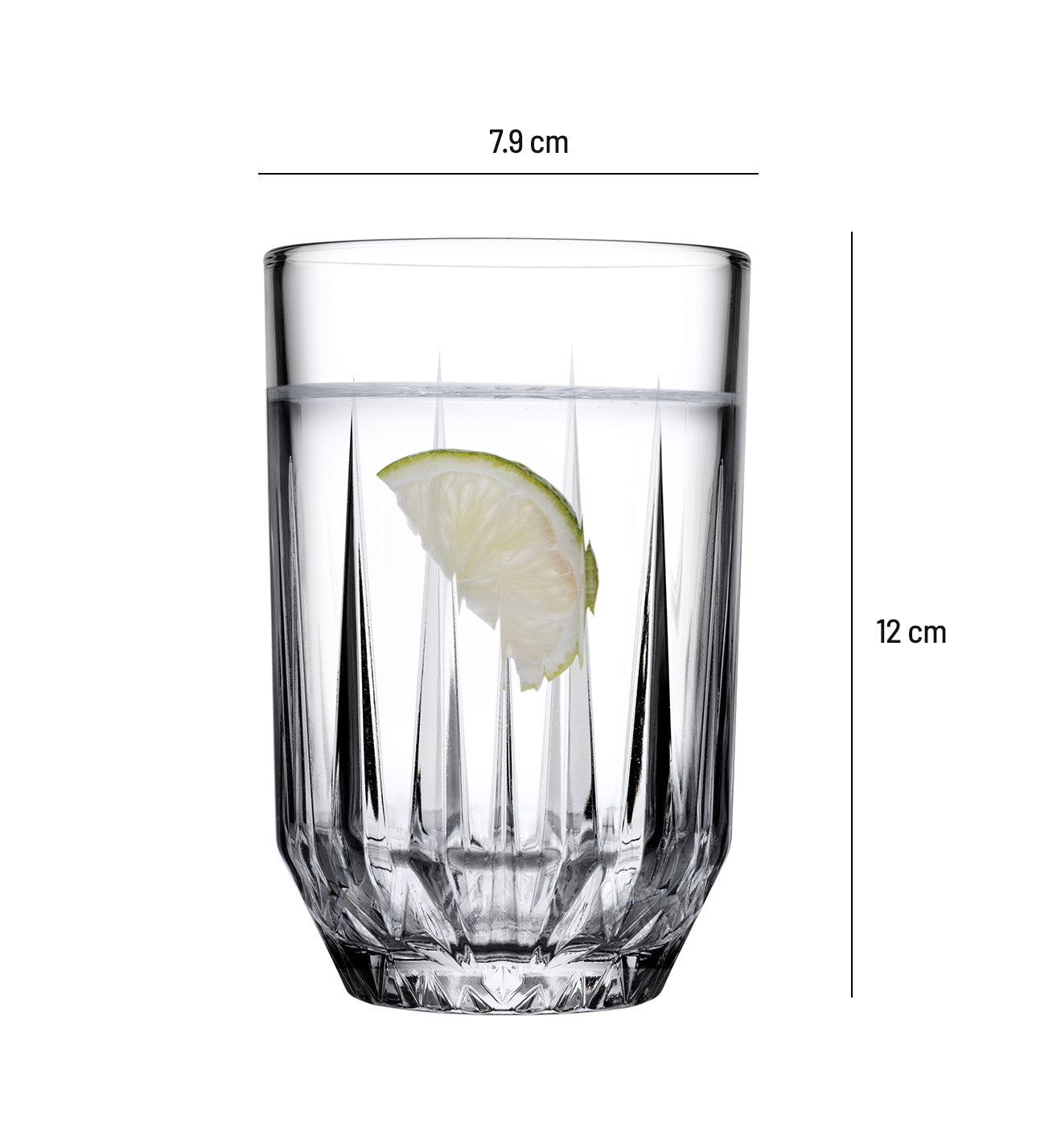 Pasabahce Echo Glass Water Glass Set 350 ml  (Set of 6)