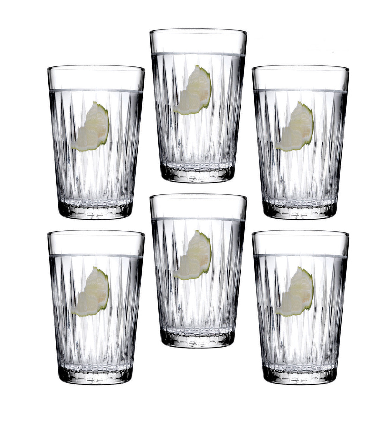 Pasabahce Luzia Glass Water Glass Set 350 ml  (Set of 6 Pcs)