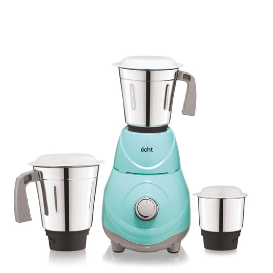 Echt RC 5s Mixer Grinder 550 Watt, 3 Stainless Steel Jars,Wet Jar (1500 ml), Multipurpose Jar (1000 ml), Chutney Jar (300 ml); with 3 Speed Control, with 2 years warranty, Green