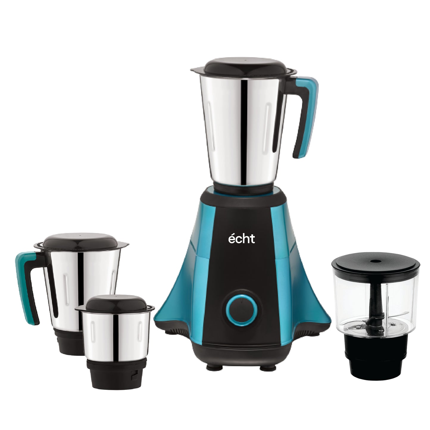 Echt NT 7s Mixer Grinder 750 Watt, 4 Stainless Steel Jars,Wet Jar (1500 ml), Multipurpose Jar (1000 ml), Chutney Jar (300ml) & Chopper Jar (500ml); with 3 Speed Control, with 2 years warranty, Blue