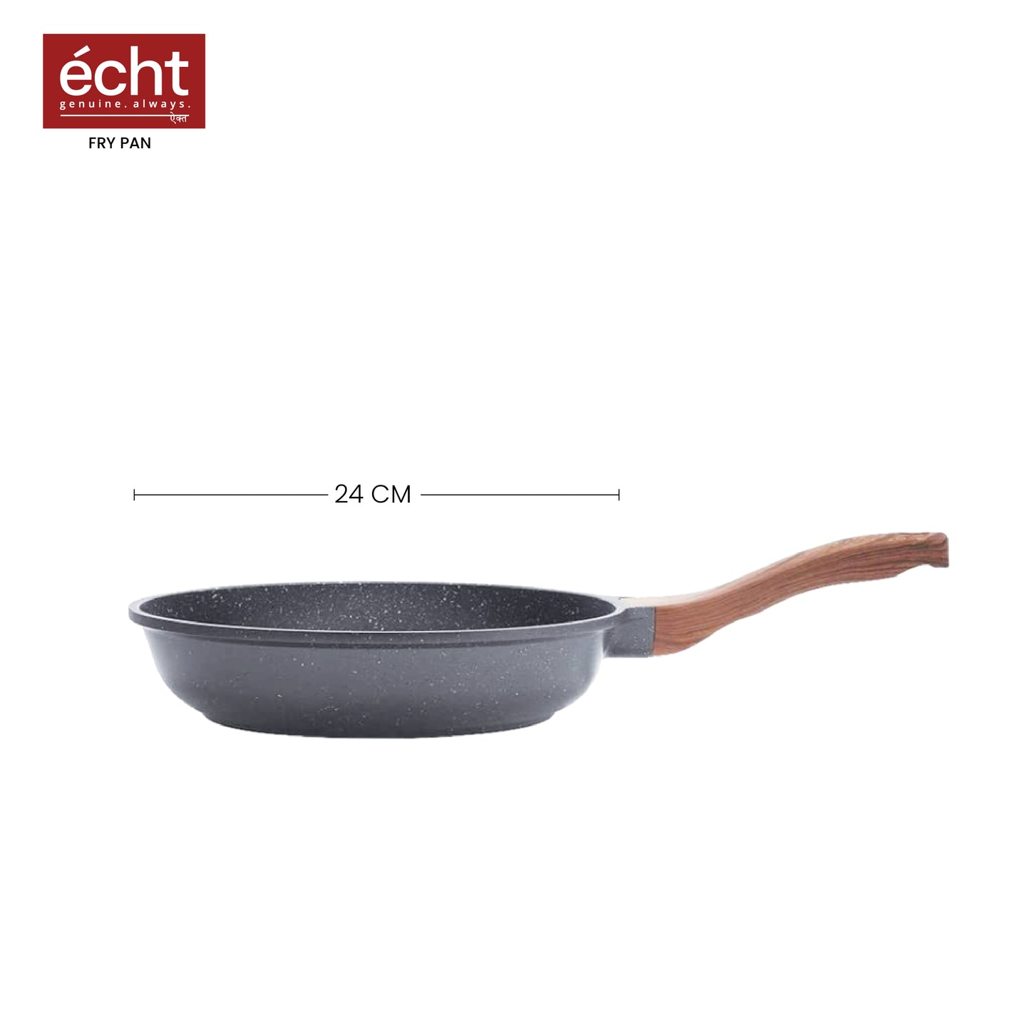 ECHT Die Cast Aluminium Non Stick Combo Set of 3 (24cm Square Grill Pan,24 cm Frying Pan and 28cm Dosa Tawa),Soft Touch Handle, idle for sauté,Frying,dosa and rotis vegies and Omelettes, Grey