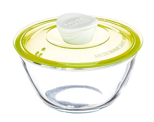 Sanjeev Kapoor Kingston High Borosilicate Mixing Bowl 1 PC 500 ML - Green Lid - with Gift Box