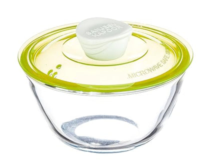 Sanjeev Kapoor Kingston High Borosilicate Mixing Bowl 1 PC 500 ML - Green Lid - with Gift Box