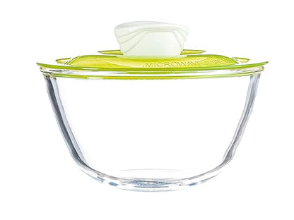 Sanjeev Kapoor Kingston High Borosilicate Mixing Bowl 1 PC 500 ML - Green Lid - with Gift Box