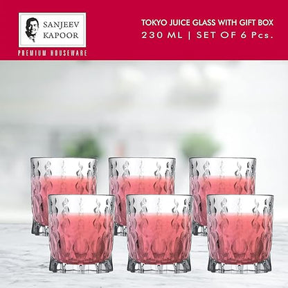 Sanjeev Kapoor Tokyo Juice Glass 230ml Set of 6Pc