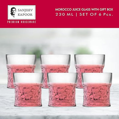 Sanjeev Kapoor Morocco Juice Glass Set of 6 Pcs - 230ml