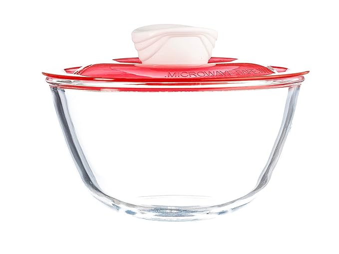 Sanjeev Kapoor Kingston High Borosilicate Mixing Bowl 1 PC 500 ML- Orange Lid- with Gift Box