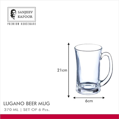 Sanjeev Kapoor Lugano Beer Mug 370 ml