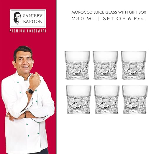 Sanjeev Kapoor Morocco Juice Glass Set of 6 Pcs - 230ml