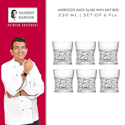 Sanjeev Kapoor Morocco Juice Glass Set of 6 Pcs - 230ml