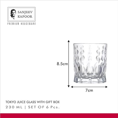 Sanjeev Kapoor Tokyo Juice Glass 230ml Set of 6Pc