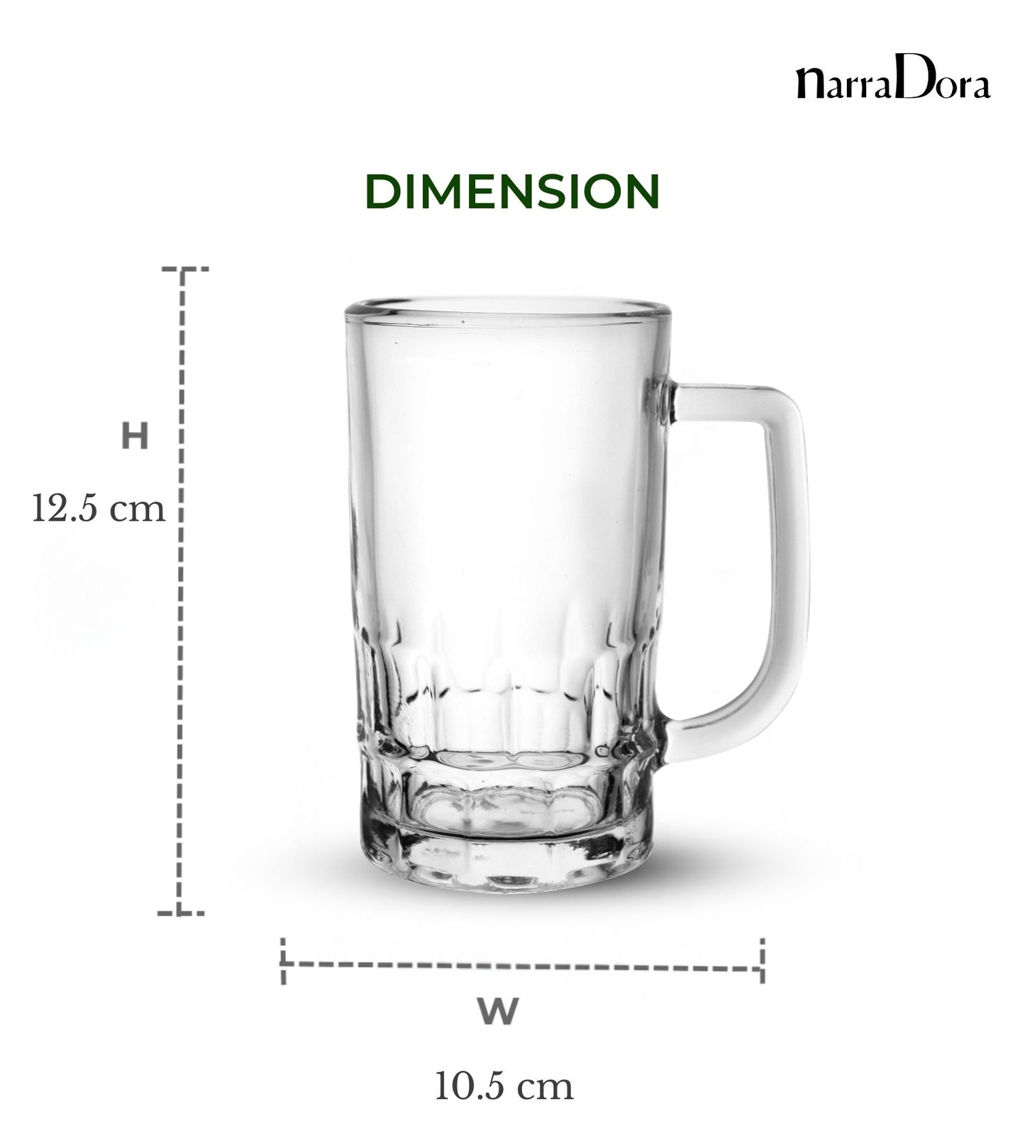 Narradora Beer Mug 360 ML - SET OF 2 PCS