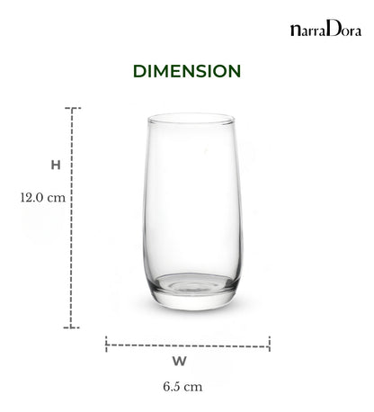 Narradora Long Drink Glass 360 ML - SET OF 6 PC