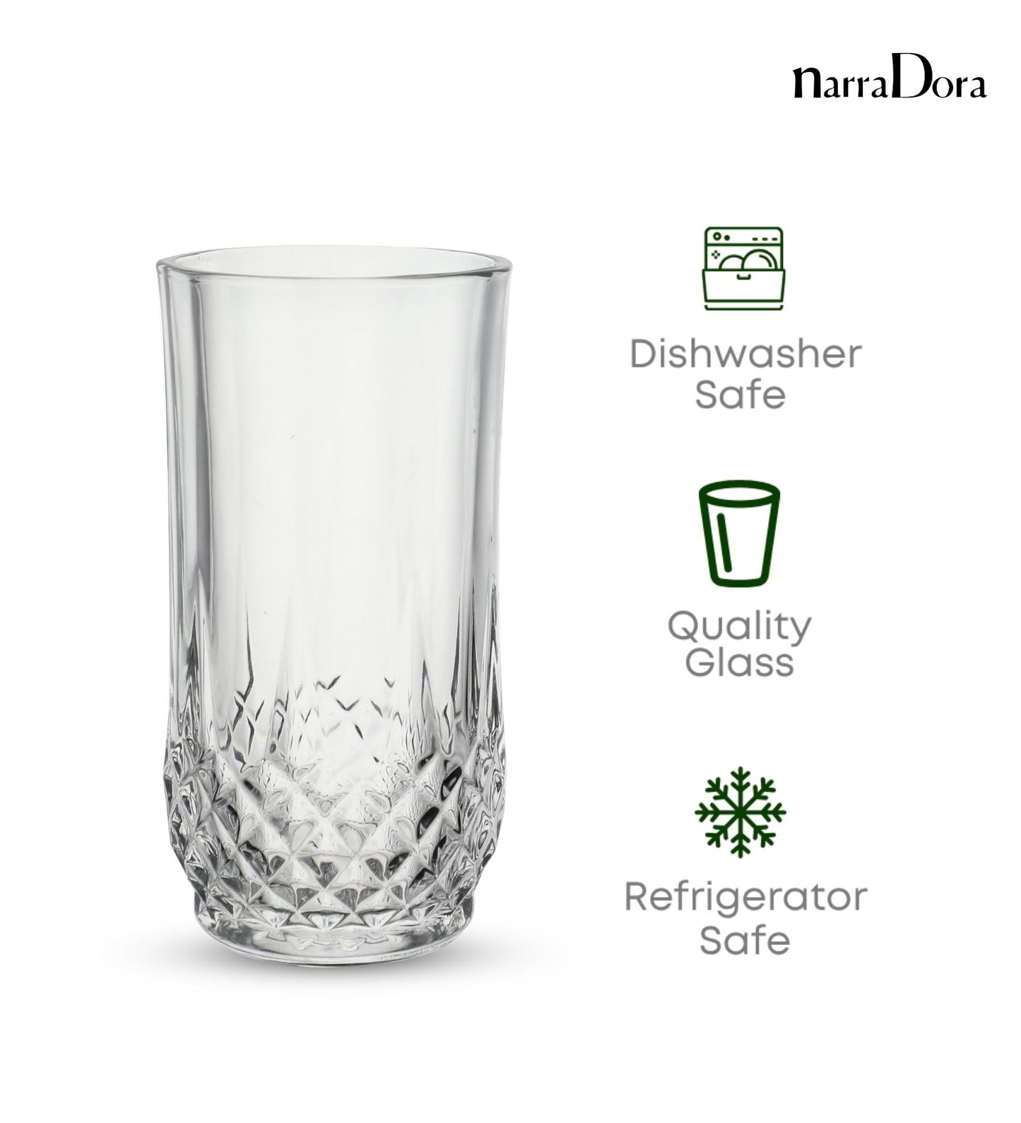 Narradora Water Glass 290 ML - SET OF 6 PCS