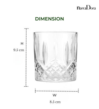 Narradora Whiskey Glass 330 ML - SET  OF 6 PCS