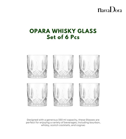 Narradora Whiskey Glass 330 ML - SET  OF 6 PCS
