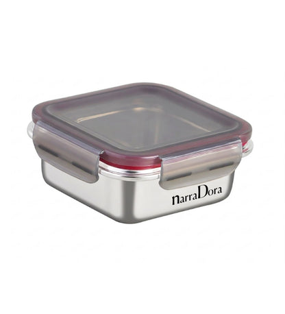 Narradora Fridge to Oven Microwave Stainless Steel Reusable Food Storage Containers 450 ML