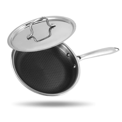 Storehaus Triply Stainless Steel Non Stick Frying Pan with Lid - 20 cm