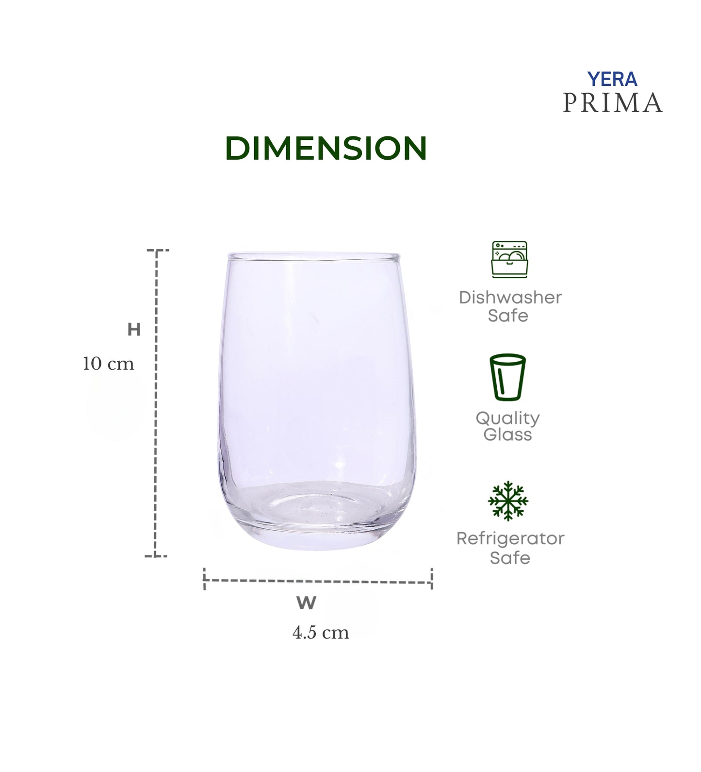 Yera Prima Aqua Water Juice Cocktail Glasses 260 Ml