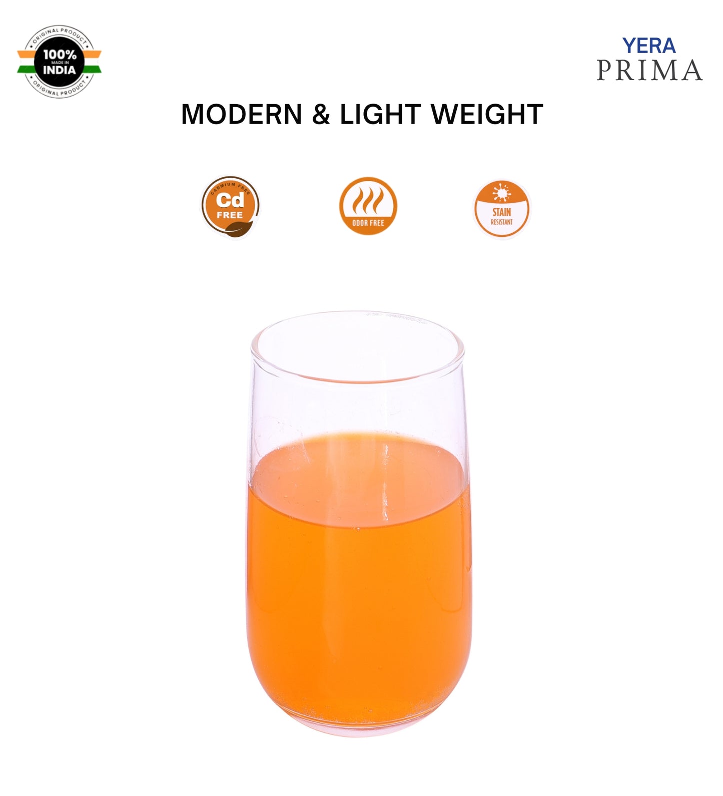 Yera Prima Aqua Water Juice Cocktail Glass 335 Ml